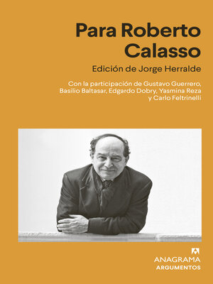 cover image of Para Roberto Calasso